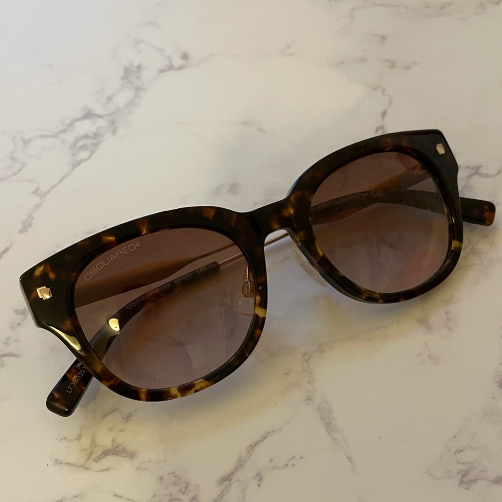 DSQUARED2 Tortoise and Gold Sunglasses